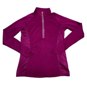 Callaway Purple Quarter Zip Performance Golf Top | Size Small